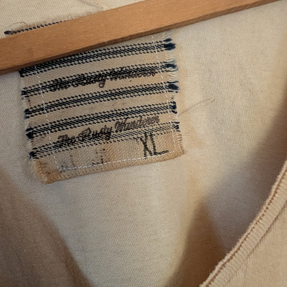 Star tee shirt, upcycled tea-dyed shirt w stars/lace, Hippie Boho Gypsy vibe - Picture 6 of 8